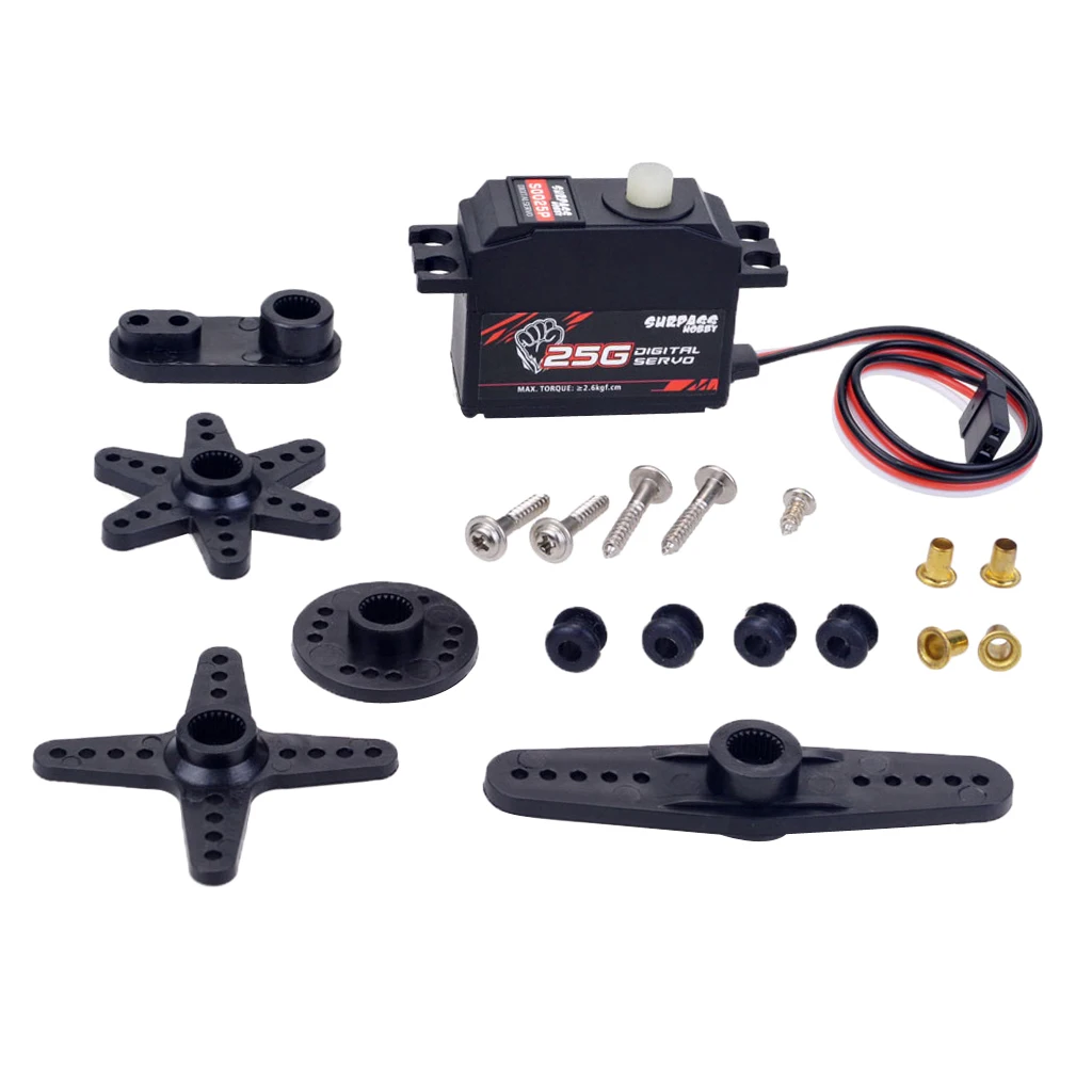 

25G/0.06S (6V) Steering Servo for 1:12 RC Crawler Robot Helicopter DIY