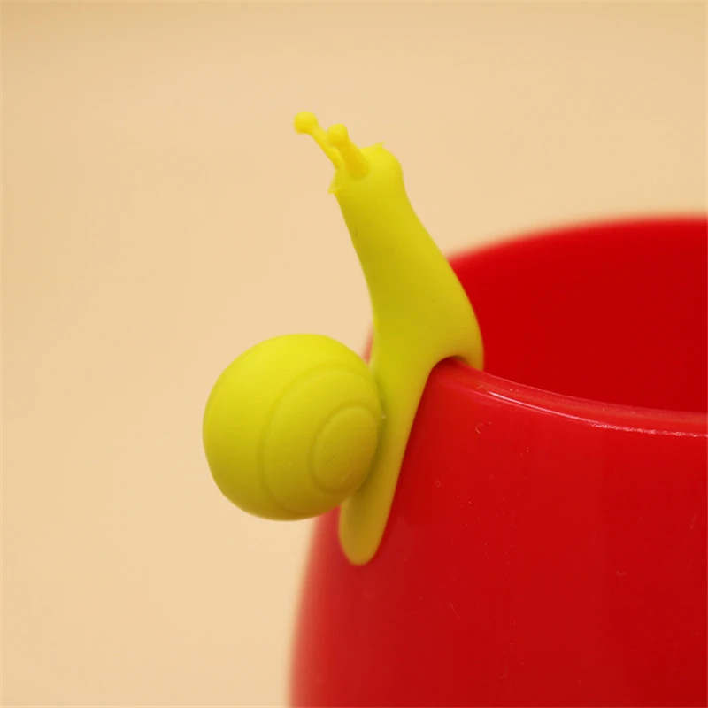 10 шт./лот силиконовая форма улитки креативный милый чайный пакетик держатель