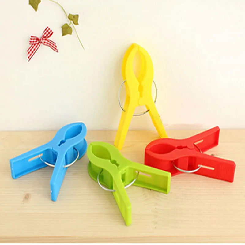 Clip Lounger 4pcs/Set Beach Towel Sun Clothes Sunbed Peg Pool Cruiseship Top 2021 Useful Pins Random Color | Дом и сад