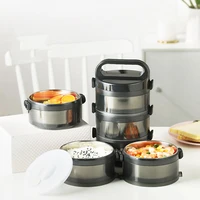 lunch box food thermos jar keep food hot container thermal insulation storage 304 stainless steel vacuum flask box