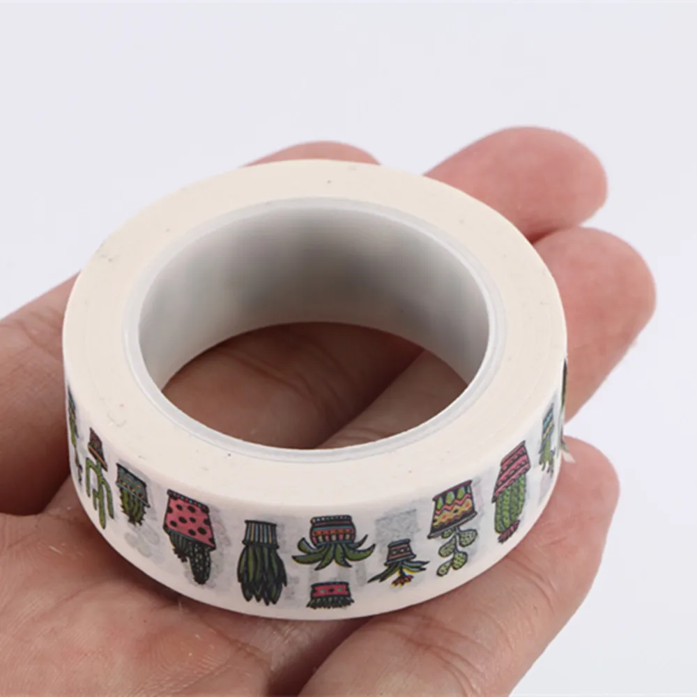 10 м DIY милые кактусы растения японская васи лента декоративная клейкая