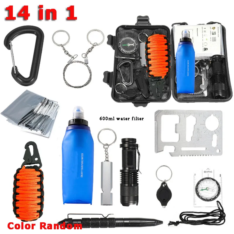 Набор для выживания на открытом воздухе туристический набор первой помощи SOS