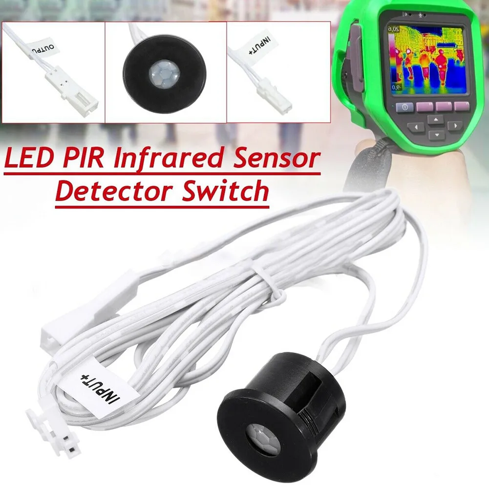 

140° Motion Activated Sensor Switch Mini DC12V Car LED On/Off Detector Tool Infrared Sensor Detector Switch Furniture Accessorie