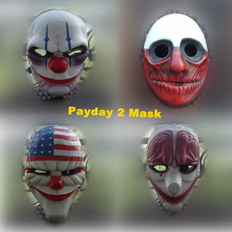 Маска CS GO Payday 2 маска из полимера для воровства Далласа волка цепей косплей
