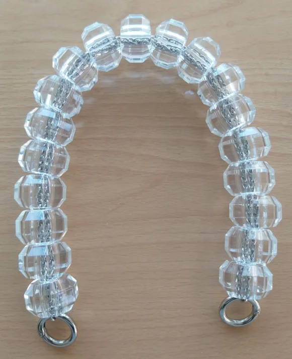 Прозрачная Ручка из бисера редкий узор серебро|Вязание| |