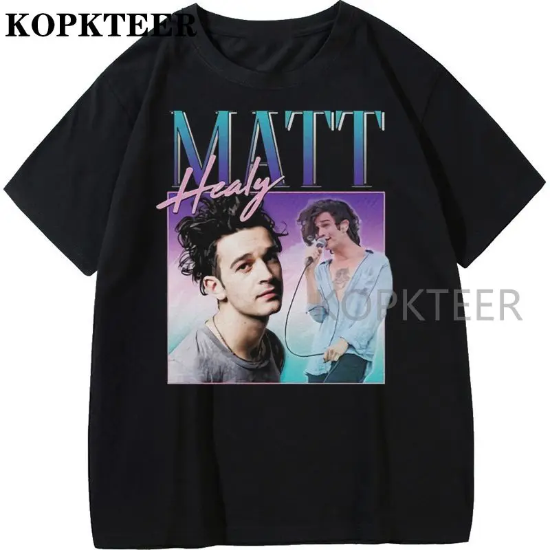 

Matt Healy Matt Healy T Shirt Punk Oversized Harajuku Cotton 100% Tops Male Fashion Aesthetic Unisex Gothic T-shirts Streetwear