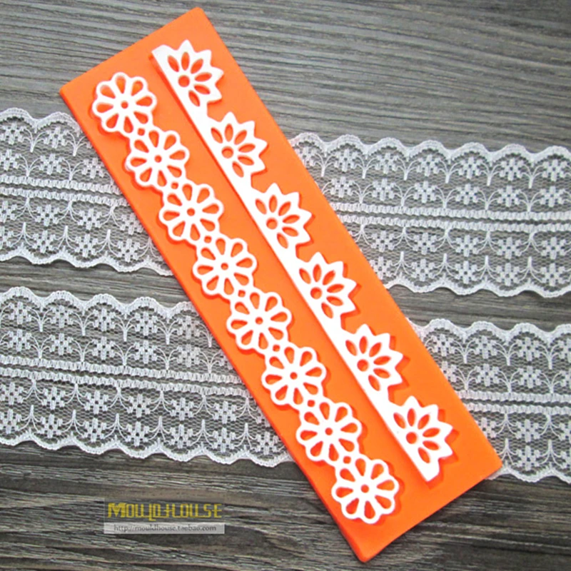 Милый кружевной силиконовый сахарный коврик для выпечки инструмент украшения