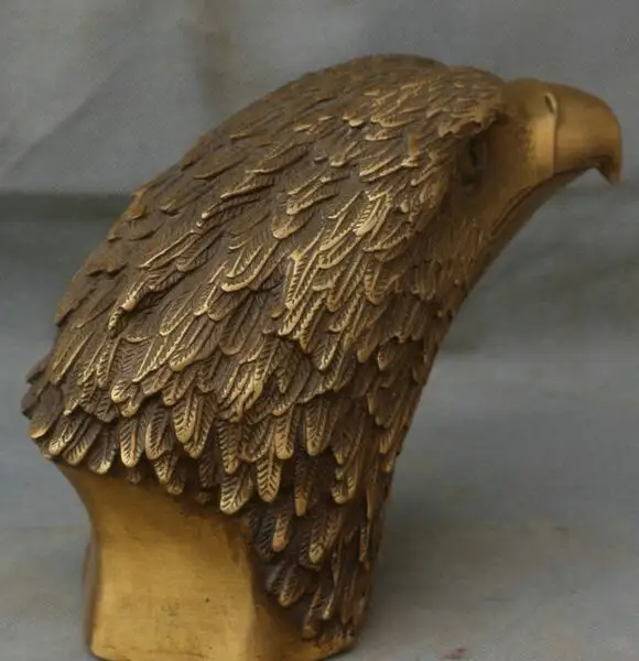 Статуэтка фэн-шуй ястреб 8 дюймов из старой бронзы статуэтка с головой орла