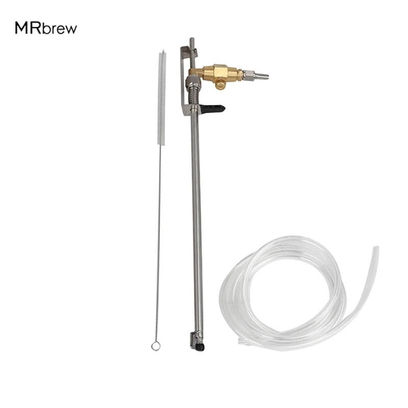 Beer Gun Bottle Filler Co2 Carbonation Kit With Line For Homebrew Beer /Wine Stainless Steel Filling Tools With Cleaning Brush