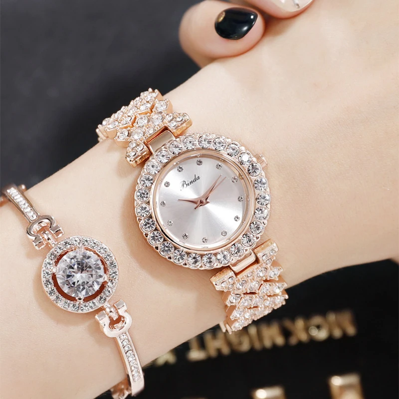 Luxury Diamond Watches For Women Fashion Circular Zegarek Damski 2022 Luxe Montre Femme Waterproof Relogio Feminino Dropshipping