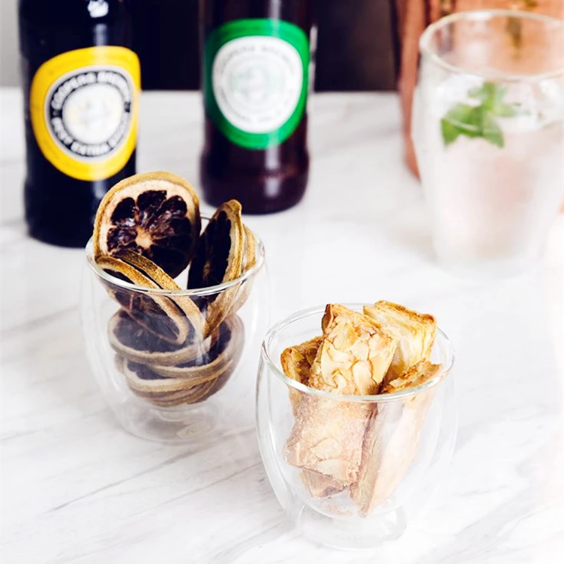 Улучшенная двухслойная вакуумная кружка для кофе с защитой от ожога фруктовый