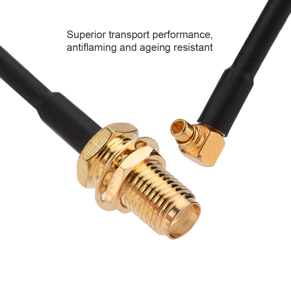 

SMA Female to MMCX Male Right Angle RF Pigtail Coaxial Extension Cable RG316 25cmConnection Cable