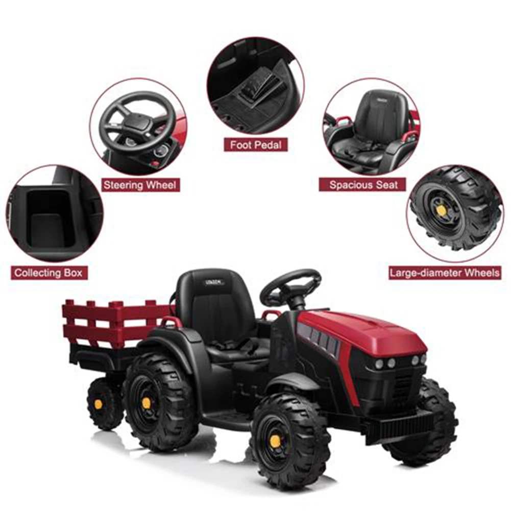 

LEADZM LZ-925 Agricultural Vehicle Battery 12V7AH * 1 Without Remote Control with Rear Bucket Red-14