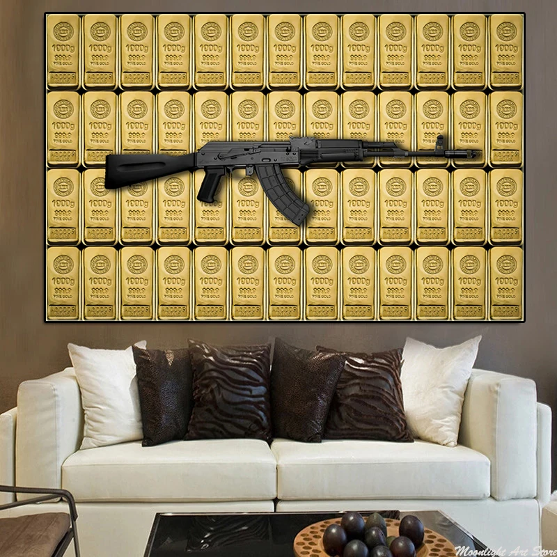 Современная Роскошная золотая фотография Настенная картина Декор для дома