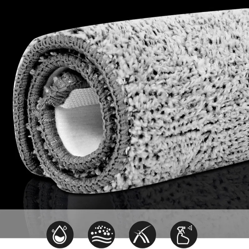 

Flat Mop With Bucket Set No Hand Washing Thickened Lazy Wet And Dry Floor Clean Tools Stainless Steel Rod Magic House