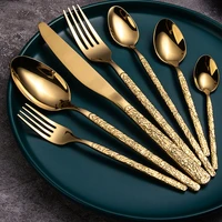 stainless steel western cutlery set knife fork spoon dinner set dessert dinnerware western steak knife tableware spoon fork