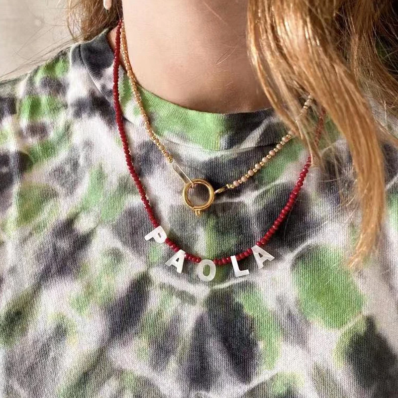 Женское Ожерелье из натурального камня чокер ручной работы с подвеской в виде