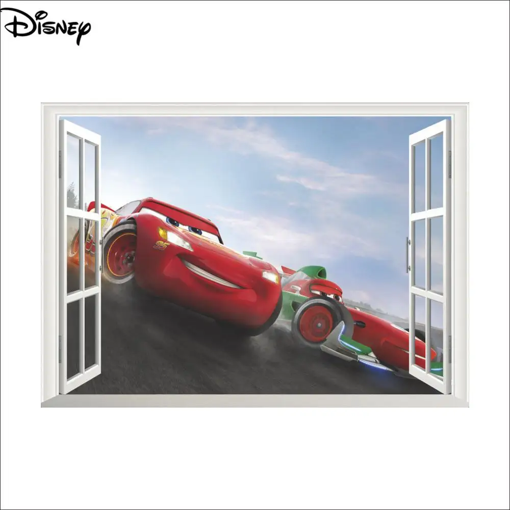 3D стерео стикер Disney наклейка на окно для мобилизации автомобиля мультяшная