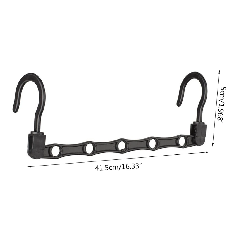

Space Saving Hangers Folding Rotatable Closet Clothes Organizer 5 Holes Cascading Hangers Scarf Storage Drying Rack 85DB