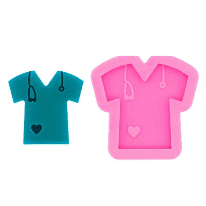 

3Pcs/Set DIY Crafts Crystal Epoxy Resin Mold Nurse Shirt Love Heart Stethoscope Keychain Pendant Casting Silicone Mould