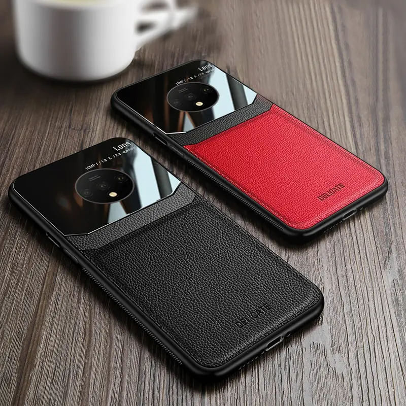 Чехол KISS для OnePlus 7 Pro кожаный чехол с зеркальным стеклом силиконовый ударопрочный