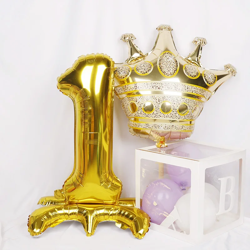 1 шт. Золотая Корона globos Baby Shower шары из фольги для девочек и мальчиков украшения
