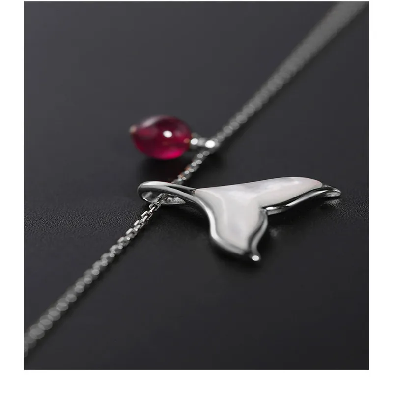 Подвеска DAIMI с рубином женская ожерелье сокровищами из серебра пробы хороший