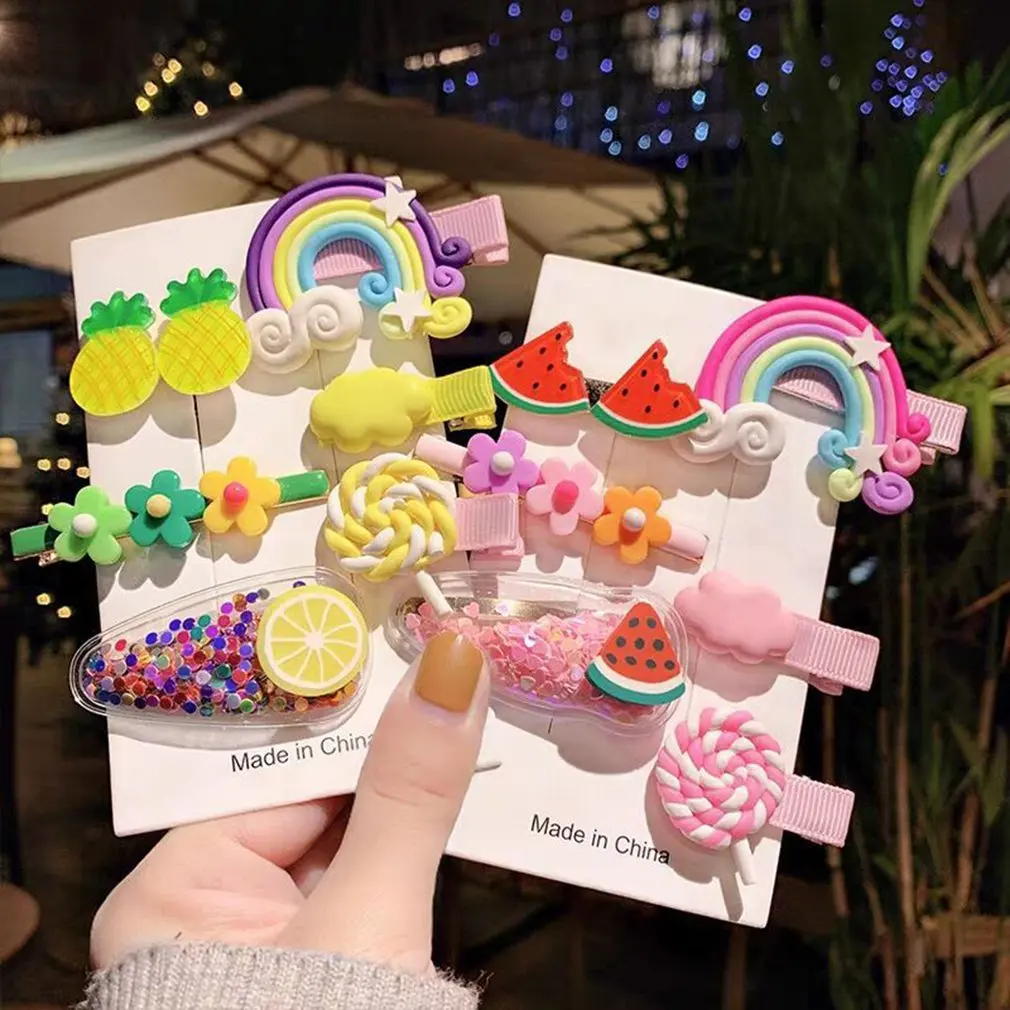 

Children's Hair Clips Side Clips Color Hairpins Cute Princess Candy Color Hair Accessories Baby Clip Headdress