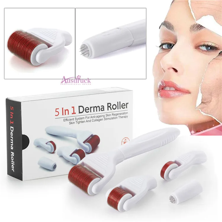 

5in1 Derma Roller needle roller Kit Micro Needle Set Facial Anti Aging Skin Care Face Beauty Tool