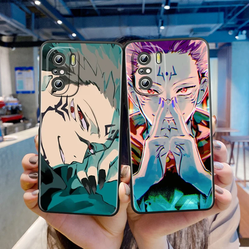 

Gojo Satoru Anime for Xiaomi Redmi 10 9 9A 9T 9C K40 K30 10X Go 5G Fundas Luxury Soft Black Phone Cover Coque Capa