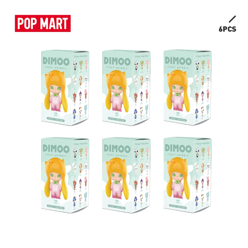 

POP MART 6PCS Sale Promotion Dimoo animals Blind Box Doll Binary Action Figure Birthday Gift Kid Toy free shipping