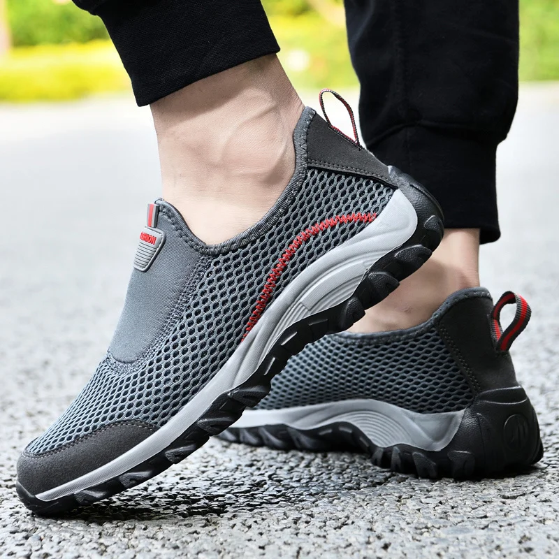 

New Summer Sneakers For Men Lightweight Sport Running Shoes Breathable Outdoor Mesh Jogging Sneakers 2021 Slip On Casual Shoe