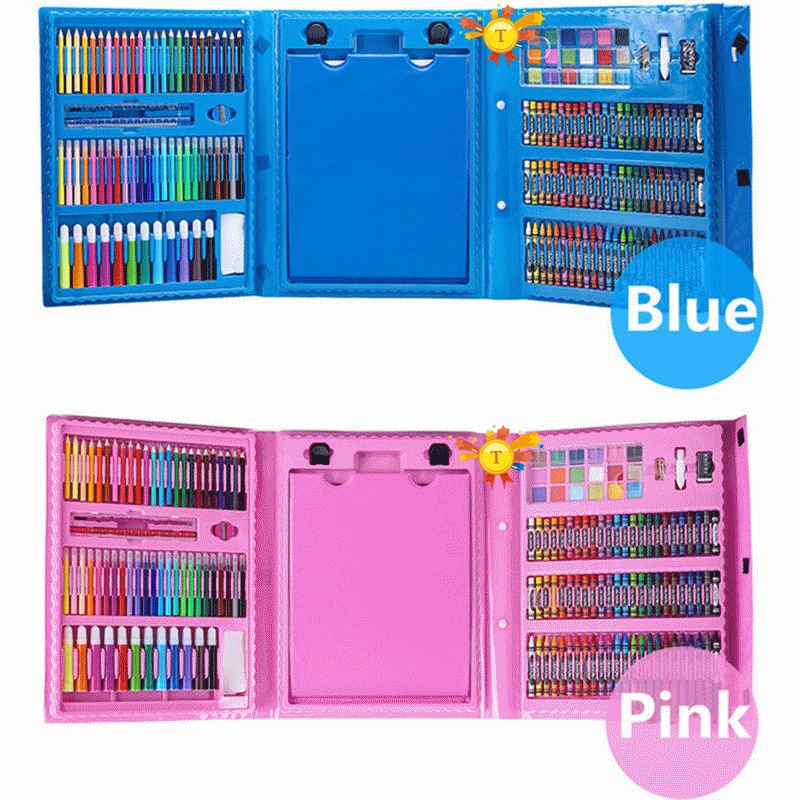 Детская 208 шт./компл. Синий Розовый Набор для рисования картины набор