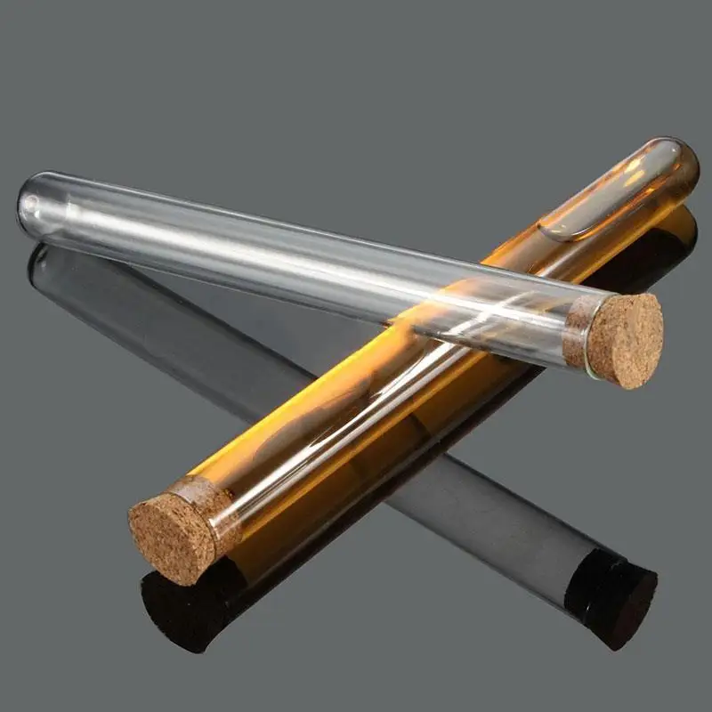 10 шт. лабораторная стеклянная трубка посуда и Пробка Набор инструментов