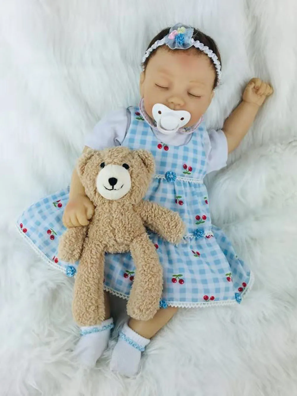 bear(light brown) Avani кукла 'Eve' Реалистичного Куклы Мягкие виниловый ребенок жив куклы Reborn Новорожденный ребенок Куклы для детей - Цвет: bear(light brown)