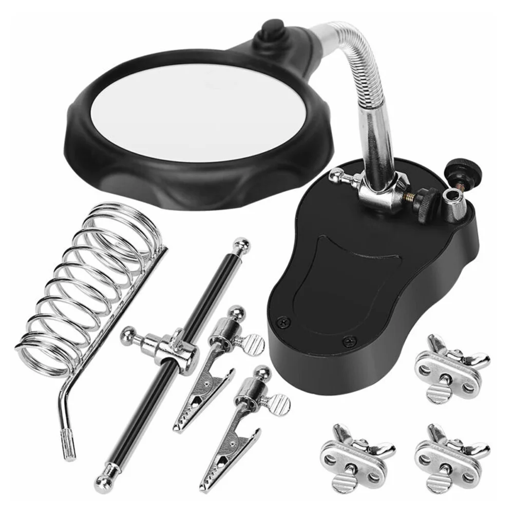 

Third Hand Solder Soldering Iron Magnifier Stand Holder Station Helping Tool Welding Soldering Tool Soldering Iron Magnifierh