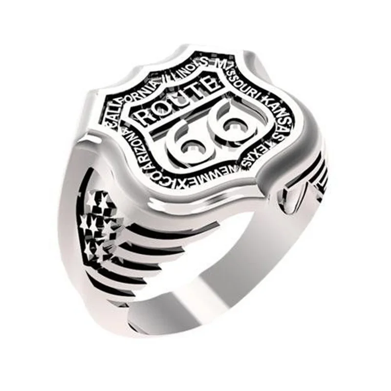 

2021 Medal Shield Creative Women's Rings Men's Ring Coupl Ring Cool Stuff Gothic Accessories Mens Jewellery Bijouterie Female