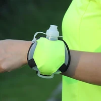 portable mini wrist water bottle sports water bottle creative fluorescent outdoor running water bottle silicone water bottle
