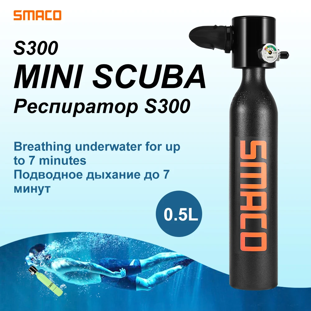 SMACO подводное оборудование для подводного плавания, мини баллон для подводного плавания, кислородный резервуар для подводного плавания, устройство для подводного дыхания, подводное плавание