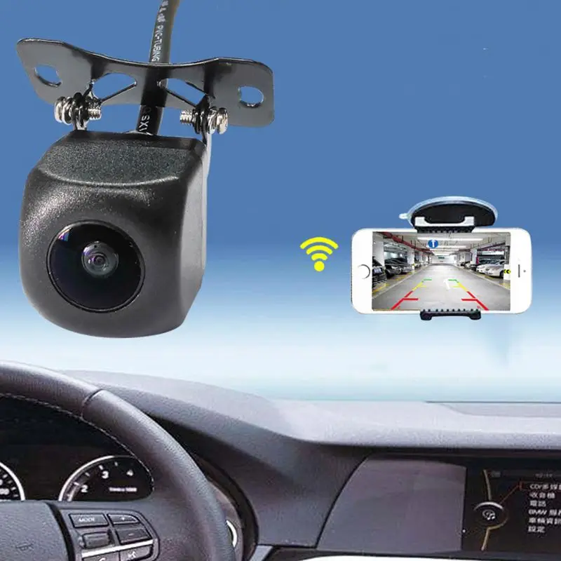

170 DegreeWiFi Wireless Car Rear View Cam Backup Reverse Camera 1080P Full HD Car Parking Assistance Night Vision Support