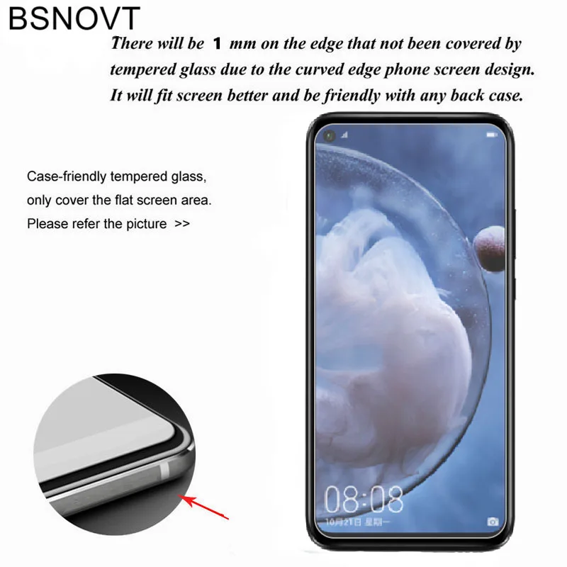 2 uds Protector de pantalla para Huawei Nova 5Z de 6,26 pulgadas Anti-sratch vidrio templado para Huawei Nova 5Z de vidrio para Huawei Nova 5Z-1