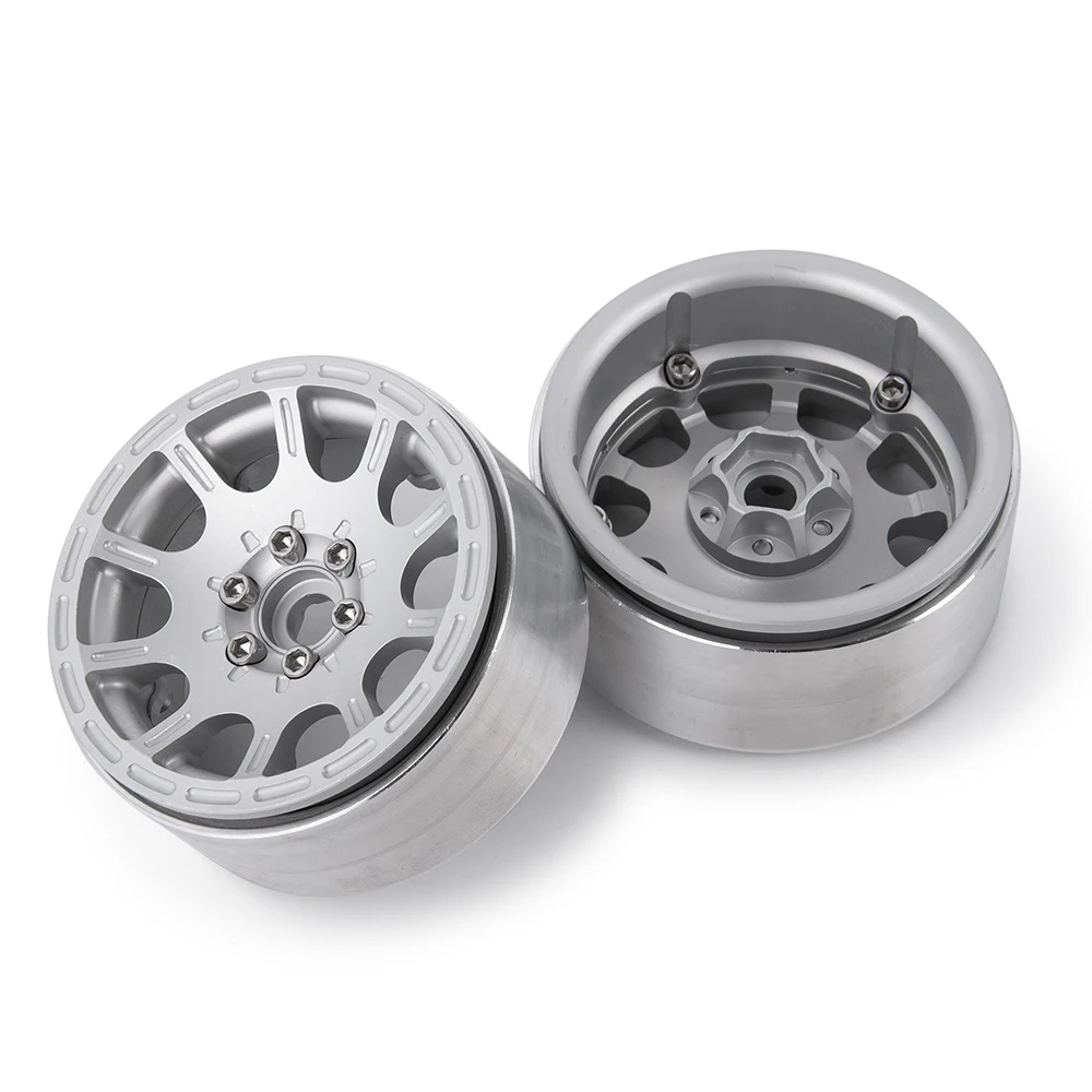 AXSPEED-LLANTAS de rueda Beadlock de Metal de aleaci&oacute;n de 1,9 pulgadas para AXIAL SCX10 D90 CC01 RC Crawler Car, escala 1/10, 1/2/4 piezas-4