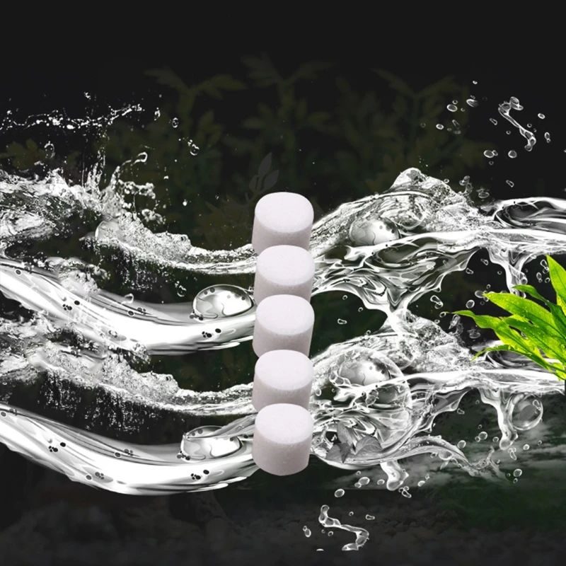 

50 Pcs/Can Fish Tank Aquarium Water Grass Disinfection Effervescent Tablets Pill 667A