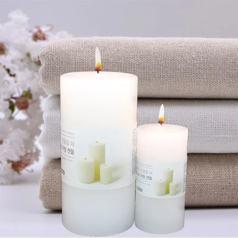 Nordic White Candles Smokeless Romantic Handmade for Wedding Party Home Banquet Table Decoration Church Supplies Christmas Gift | Дом и сад