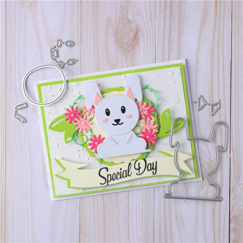 Штампы в виде животных DiyArts металлические штампы кролика новинка 2019 для