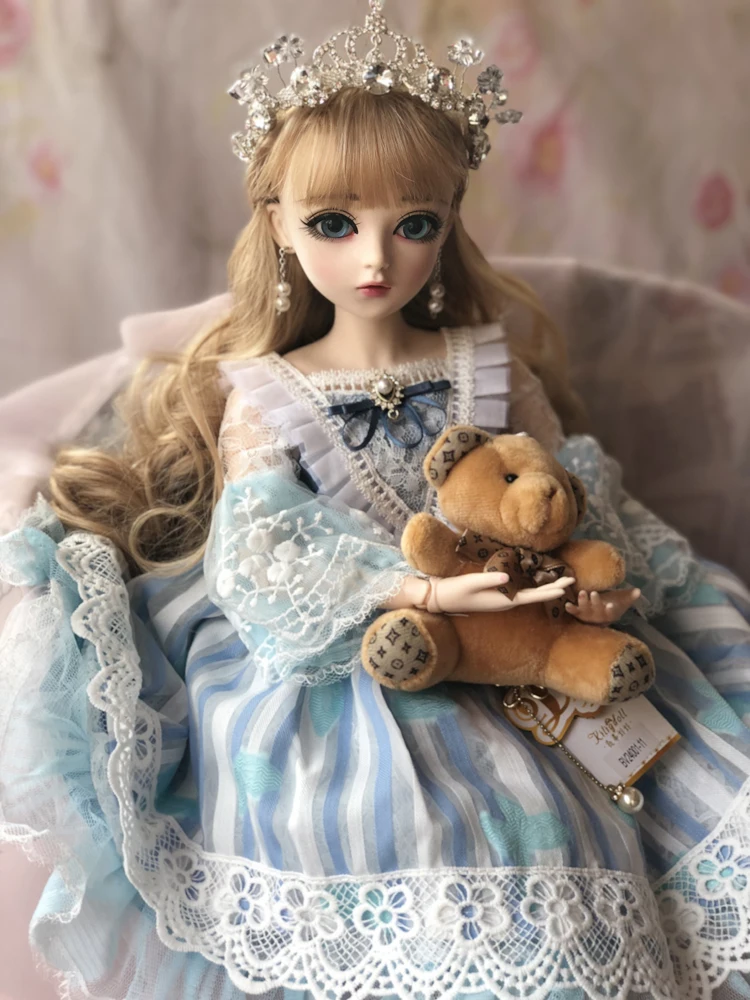 Куклы для девочек SD 60 см, куклы для девочек BJD с платьем, парики, обувь, игрушки для красоты, макияж,, ручная работа, 1/3, силиконовая кукла