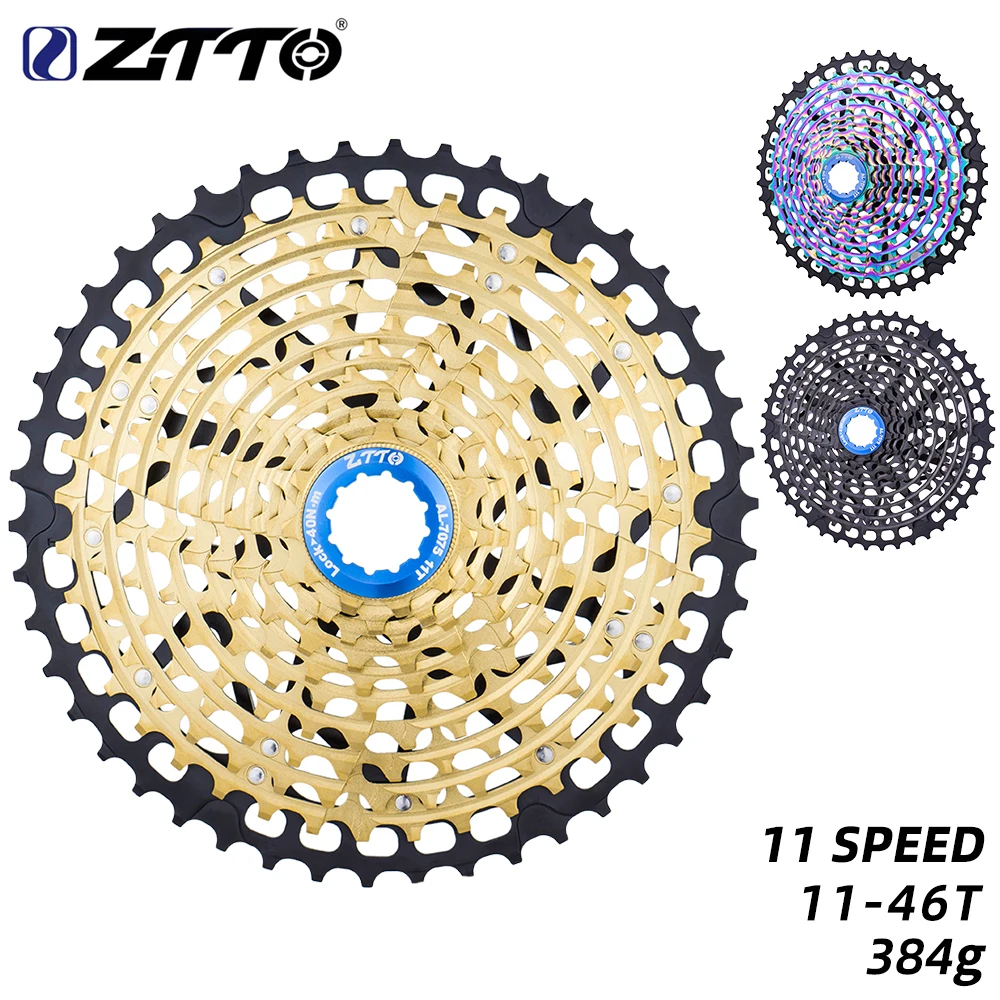 Сверхлегкая кассета ZTTO MTB 11 скоростей 11-46T Радужная k7 горная в 46T Звездочка
