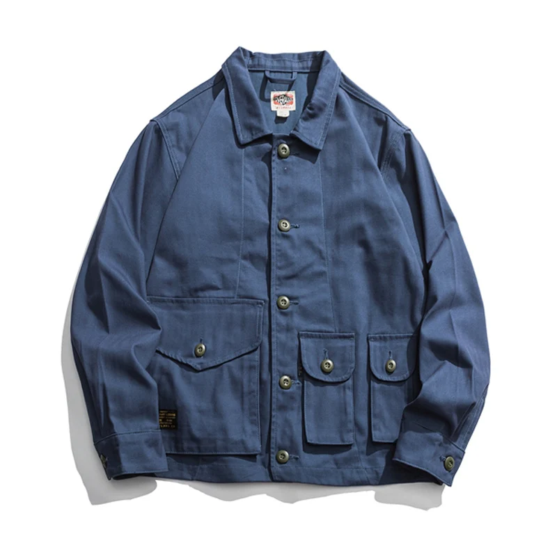 

Spring Fall Outdoor Mult-pocket Small Coat Men Women Casual Retro Tactical Jackets Brand Cotton Pilot Men Jacket Military Style