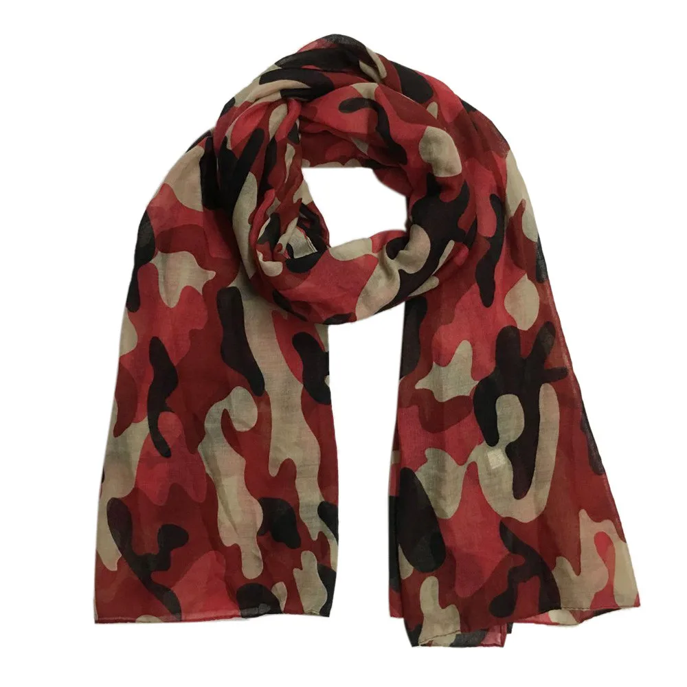 Новый женский шарф в Военном Стиле камуфляжная шаль с принтом длинный легкий