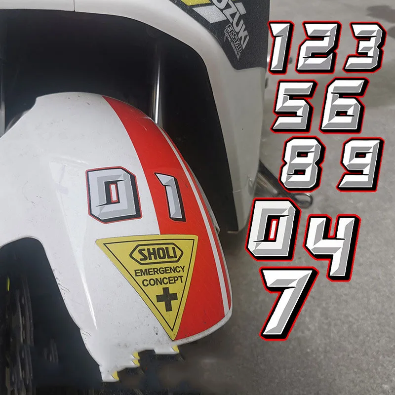 Autocollant universel 3D pour motocyclette  étiquette de style de voiture  Motocross de course